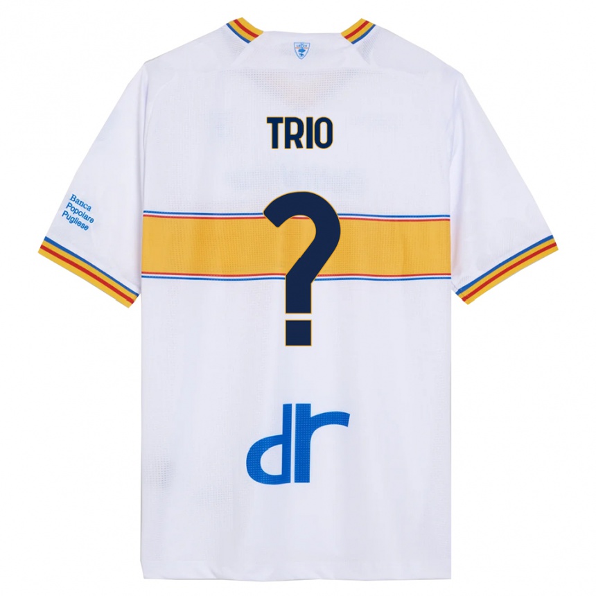 גברים כדורגל Stefano Trio #0 לבן צהוב הרחק ג'רזי 2025/26