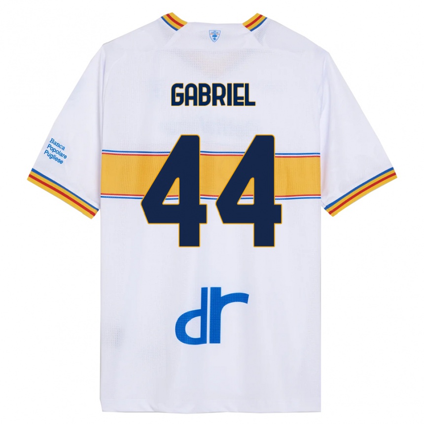 גברים כדורגל Tiago Gabriel #44 לבן צהוב הרחק ג'רזי 2025/26