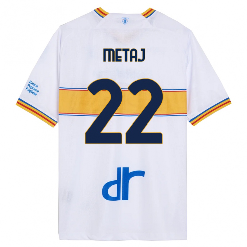 גברים כדורגל דג׳וי מטאי #22 לבן צהוב הרחק ג'רזי 2025/26