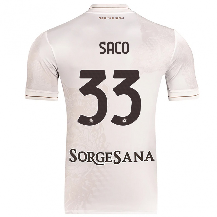 גברים כדורגל קולי סאקו #33 שמפניה חום הרחק ג'רזי 2025/26