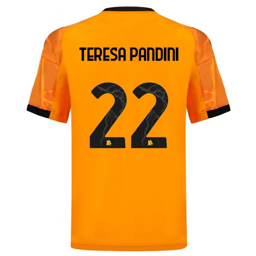 גברים כדורגל מרתה פאנדיני #22 כתום שחור הרחק ג'רזי 2025/26