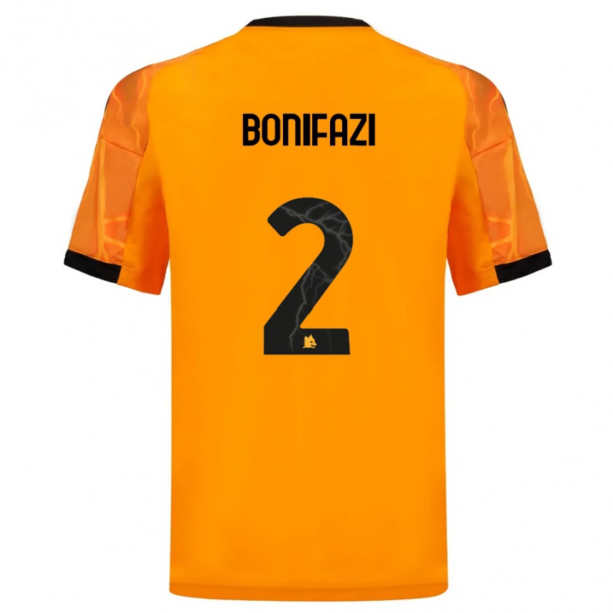 גברים כדורגל ג׳יאמפאולו בוניפאזי #2 כתום שחור הרחק ג'רזי 2025/26