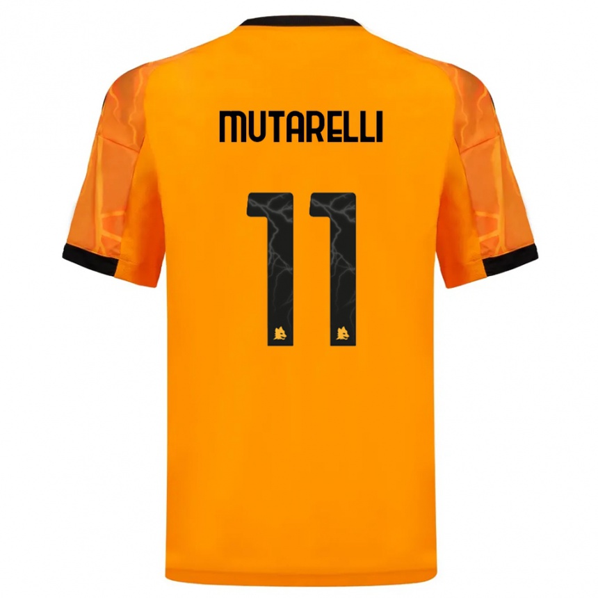 גברים כדורגל Matteo Mutarelli #11 כתום שחור הרחק ג'רזי 2025/26