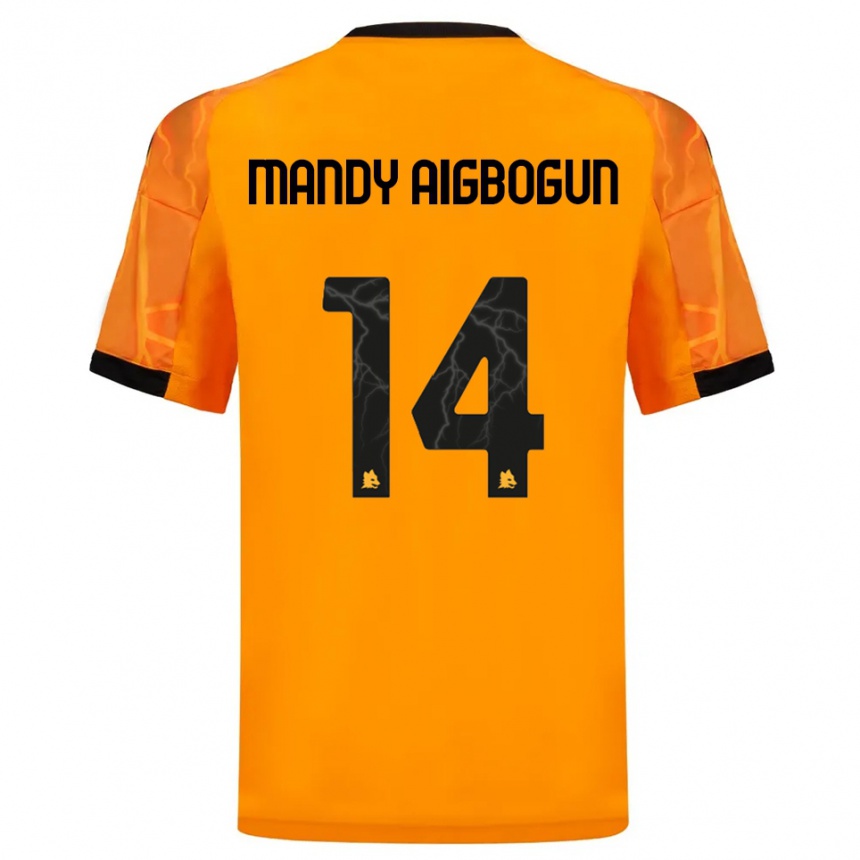 גברים כדורגל אזאוזה אייגבוגון #14 כתום שחור הרחק ג'רזי 2025/26