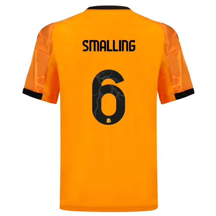 גברים כדורגל כריס סמולינג #6 כתום שחור הרחק ג'רזי 2025/26 גברים כדורגל כריס סמולינג #6 כתום שחור הרחק ג'רזי 2025/26