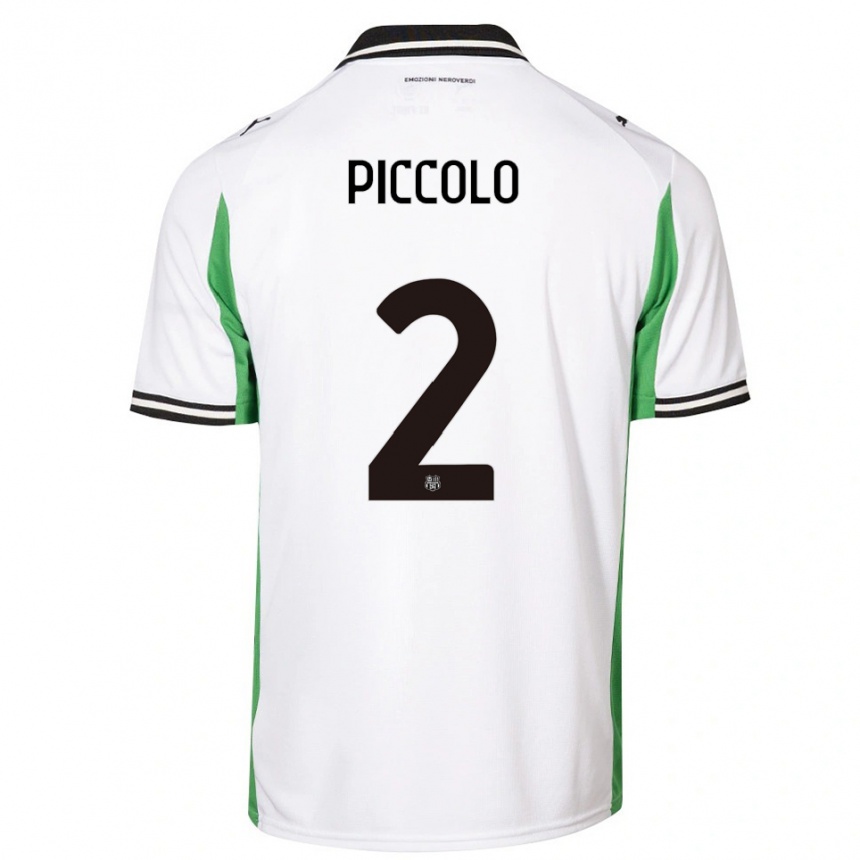 גברים כדורגל Peter Piccolo #2 לבן ירוק שחור הרחק ג'רזי 2025/26