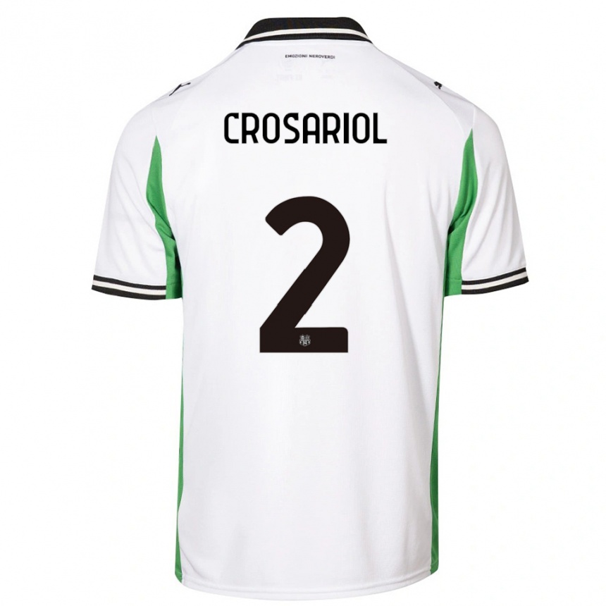 גברים כדורגל Daniel Crosariol #2 לבן ירוק שחור הרחק ג'רזי 2025/26