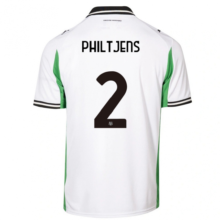 גברים כדורגל דאווינה פילטיינס #2 לבן ירוק שחור הרחק ג'רזי 2025/26