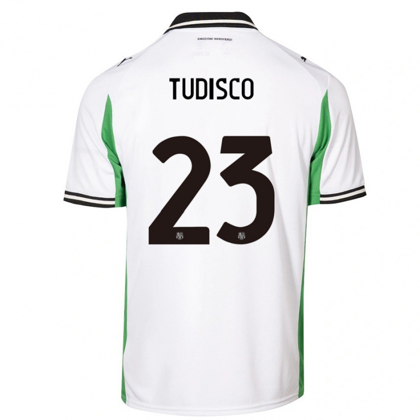 גברים כדורגל ג'ורג'יה טודיסקו #23 לבן ירוק שחור הרחק ג'רזי 2025/26