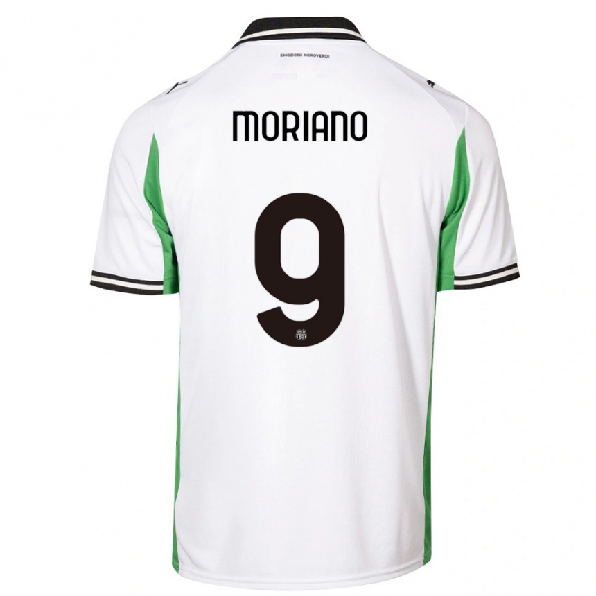 גברים כדורגל Andrea Moriano #9 לבן ירוק שחור הרחק ג'רזי 2025/26