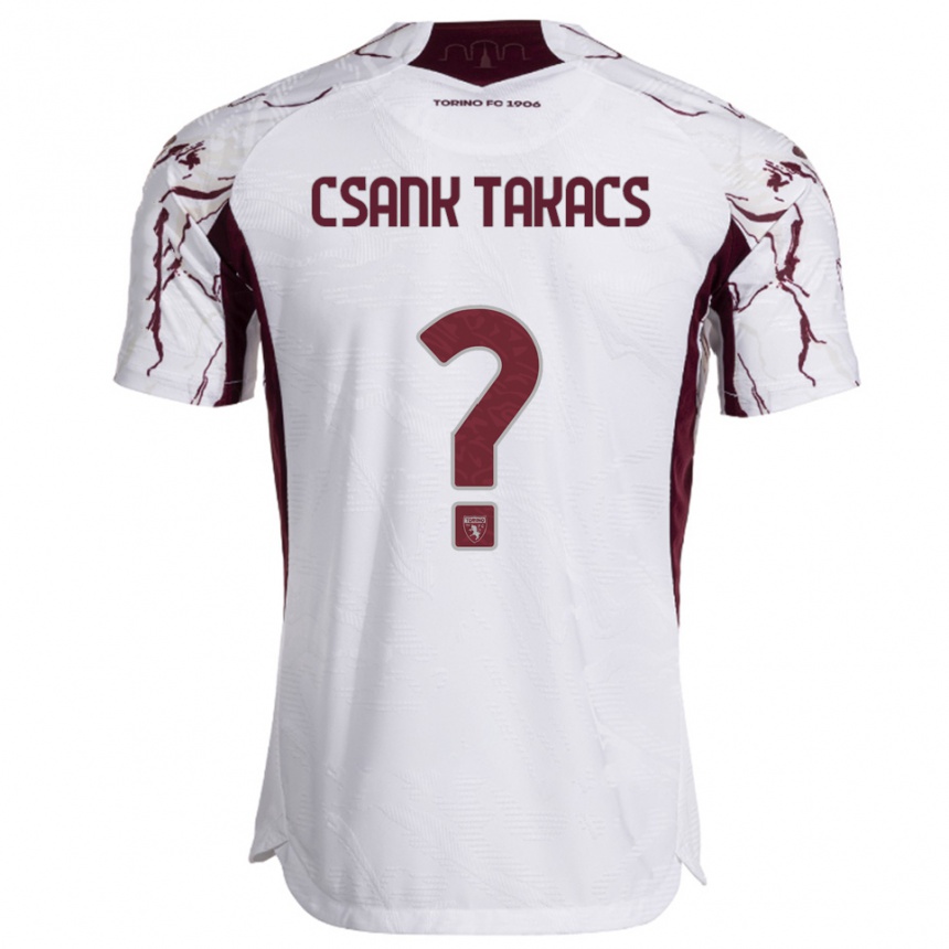 גברים כדורגל קריסטוף צ'נק-טקץ' #0 לבן בורגונדי הרחק ג'רזי 2025/26