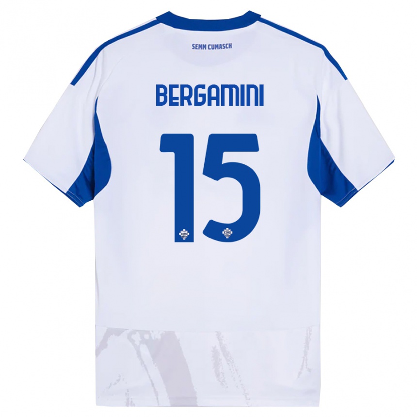 גברים כדורגל Mattia Bergamini #15 לבן כחול הרחק ג'רזי 2025/26