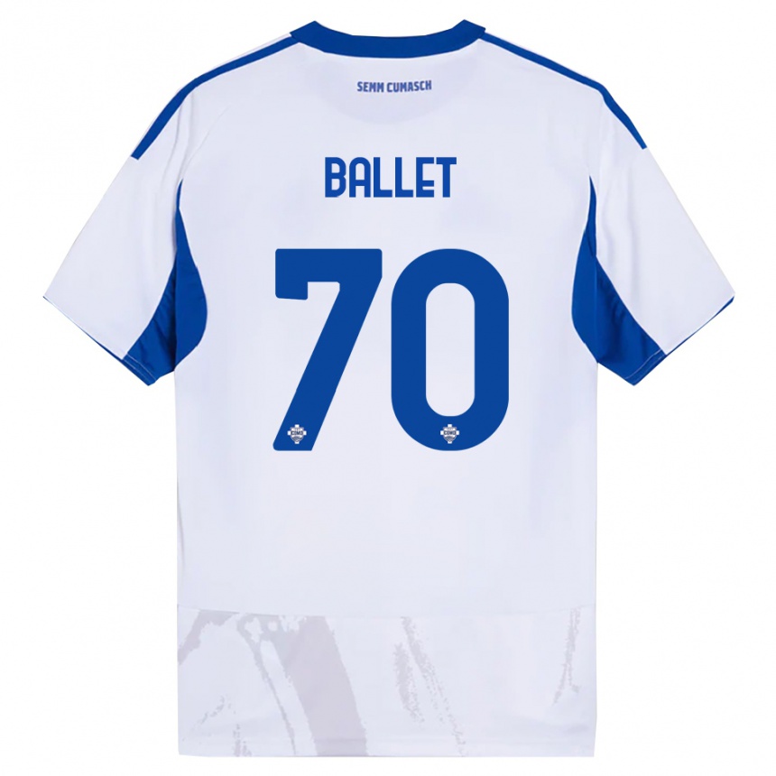 גברים כדורגל Samuel Ballet #70 לבן כחול הרחק ג'רזי 2025/26