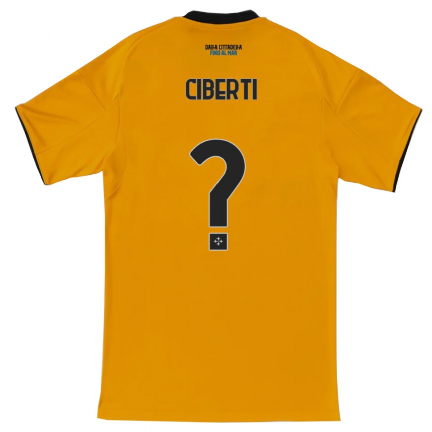 גברים כדורגל Martino Ciberti #0 כתום כחול הרחק ג'רזי 2025/26