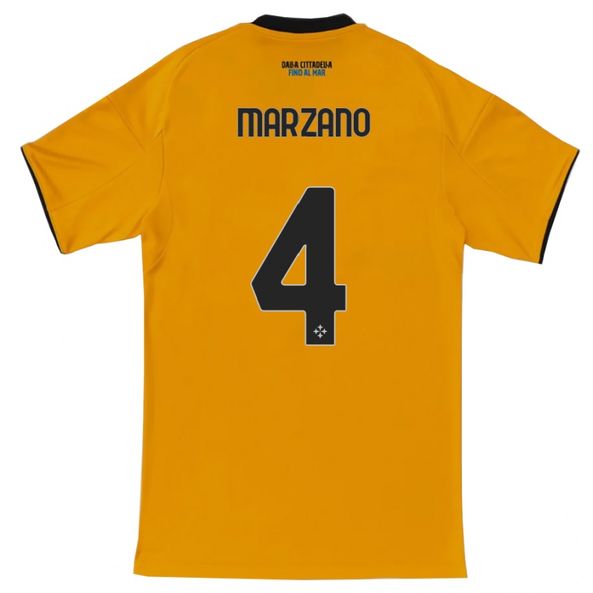 גברים כדורגל Michelangelo Marzano #4 כתום כחול הרחק ג'רזי 2025/26
