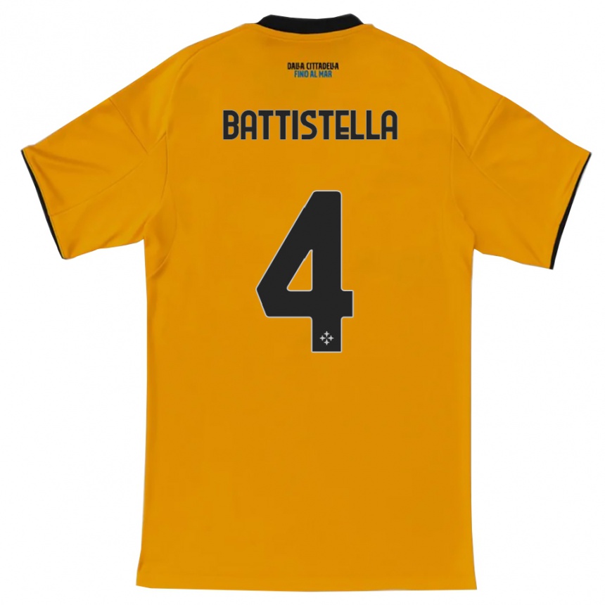 גברים כדורגל Daniel Battistella #4 כתום כחול הרחק ג'רזי 2025/26