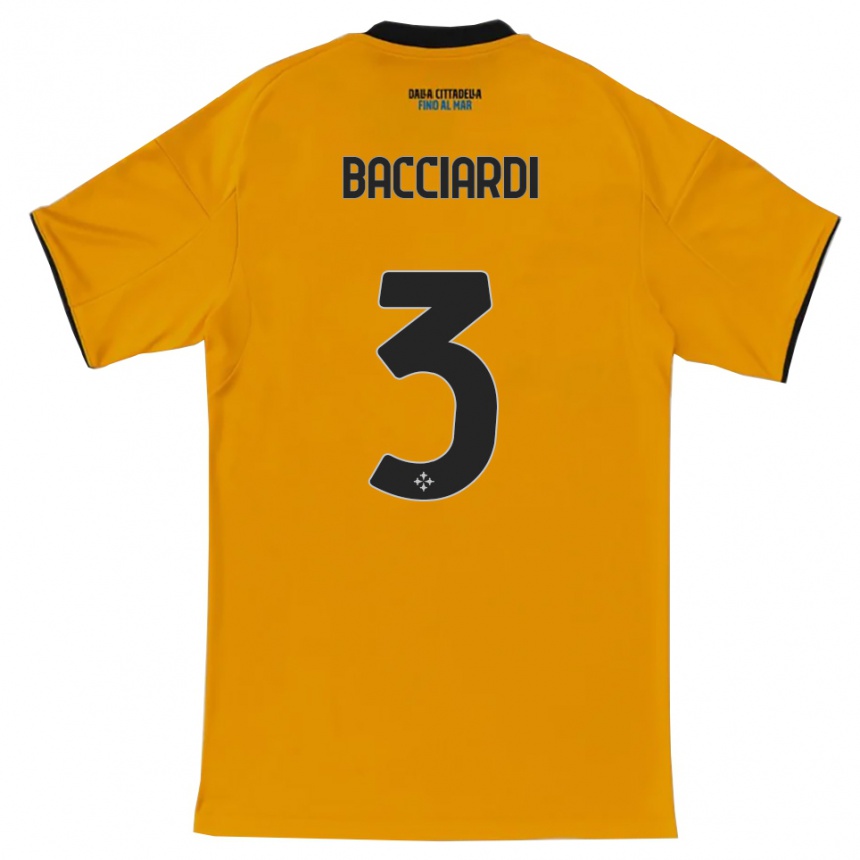 גברים כדורגל Lorenzo Bacciardi #3 כתום כחול הרחק ג'רזי 2025/26