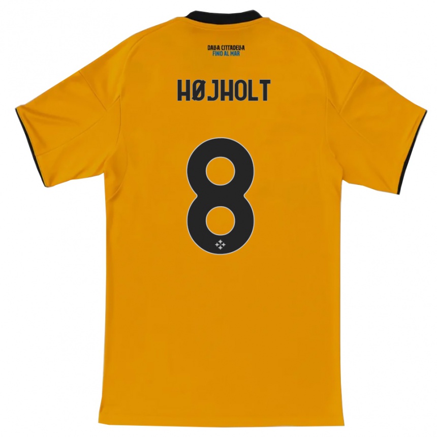גברים כדורגל Malthe Højholt #8 כתום כחול הרחק ג'רזי 2025/26