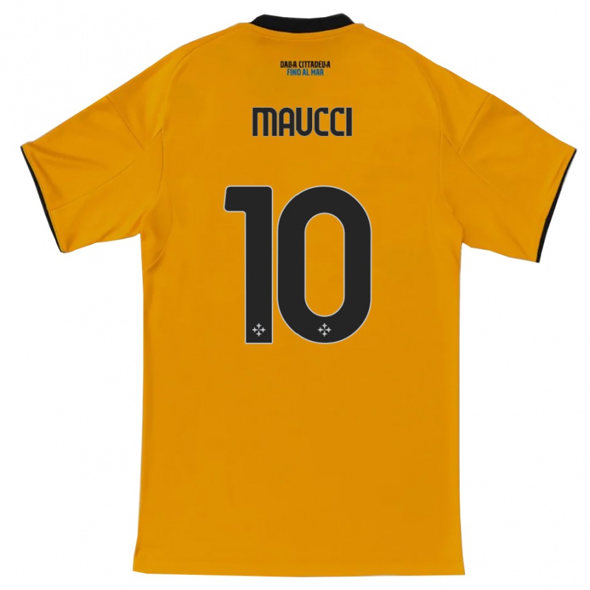 גברים כדורגל Giacomo Maucci #10 כתום כחול הרחק ג'רזי 2025/26