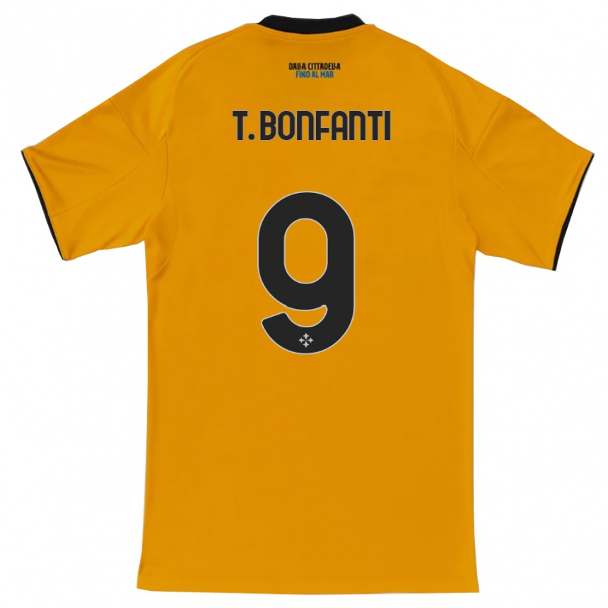 גברים כדורגל Thomas Bonfanti #9 כתום כחול הרחק ג'רזי 2025/26