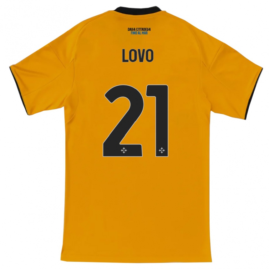 גברים כדורגל Christian Lovo #21 כתום כחול הרחק ג'רזי 2025/26