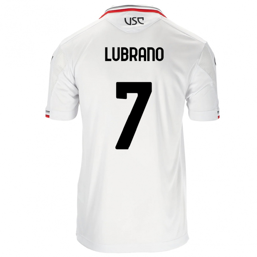 גברים כדורגל Antonio Lubrano #7 לבן אדום הרחק ג'רזי 2025/26
