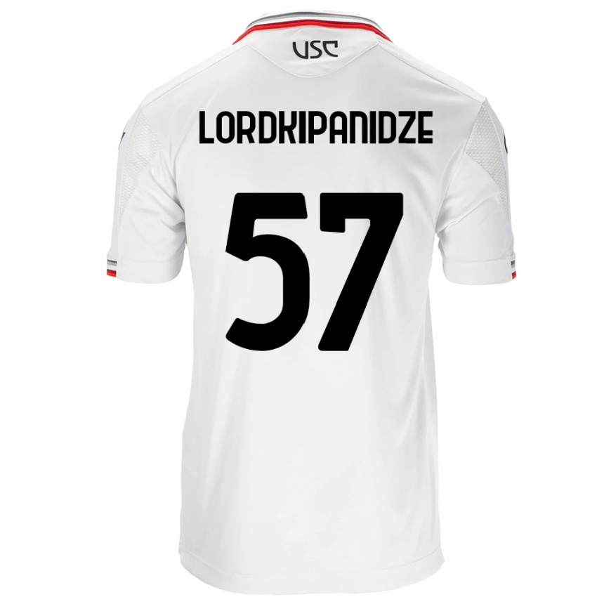 גברים כדורגל Dachi Lordkipanidze #57 לבן אדום הרחק ג'רזי 2025/26