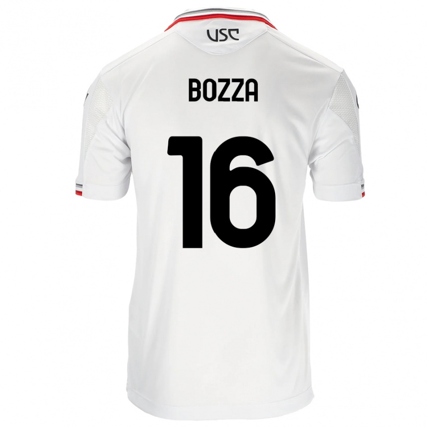גברים כדורגל Mattia Bozza #16 לבן אדום הרחק ג'רזי 2025/26