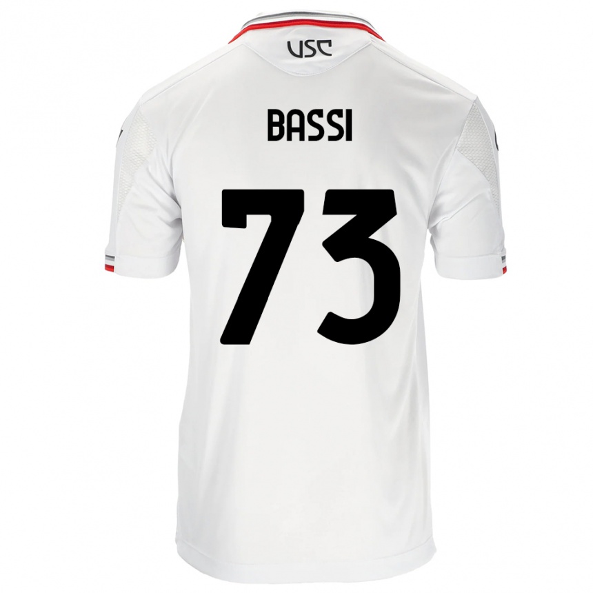 גברים כדורגל Emanuele Bassi #73 לבן אדום הרחק ג'רזי 2025/26