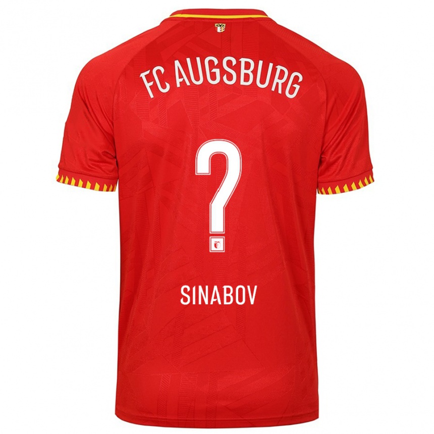 גברים כדורגל Albert Sinabov #0 אדום צהוב הרחק ג'רזי 2025/26