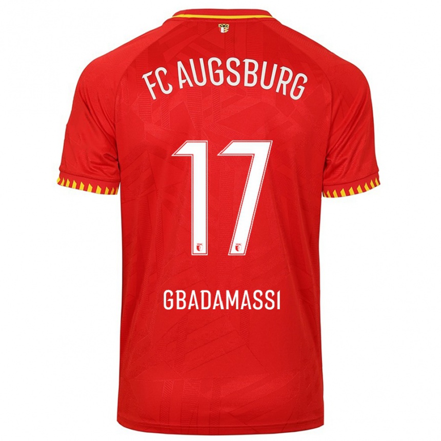 גברים כדורגל Rayane Gbadamassi #17 אדום צהוב הרחק ג'רזי 2025/26