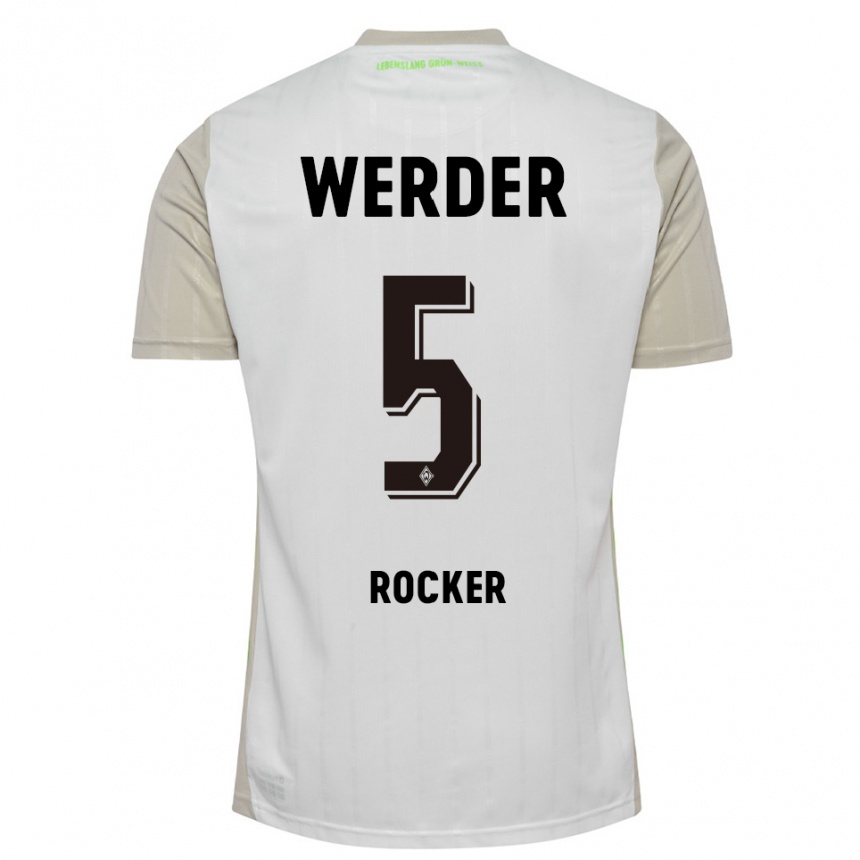 גברים כדורגל סימו רוקר #5 לבן שחור הרחק ג'רזי 2025/26