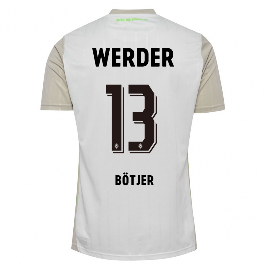 גברים כדורגל Linus Bötjer #13 לבן שחור הרחק ג'רזי 2025/26