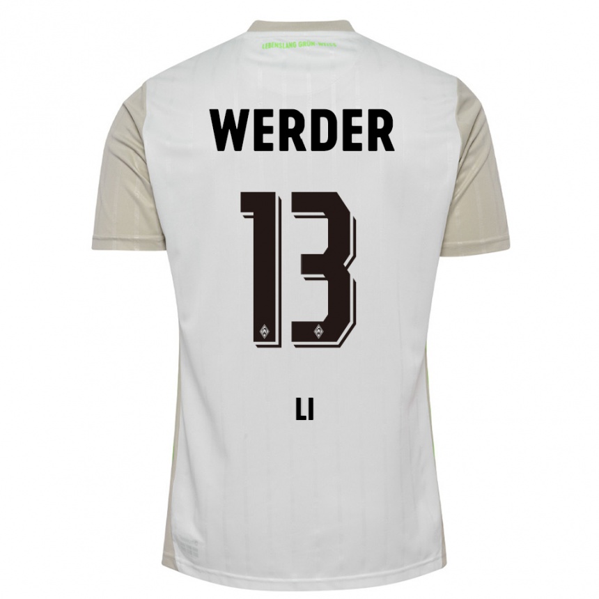 גברים כדורגל שיאנצ'נג לי #13 לבן שחור הרחק ג'רזי 2025/26