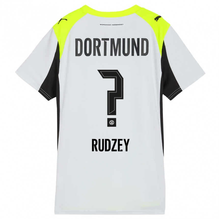 גברים כדורגל Nazariy Rudzey #0 צהוב פלואורסצנטי הרחק ג'רזי 2025/26