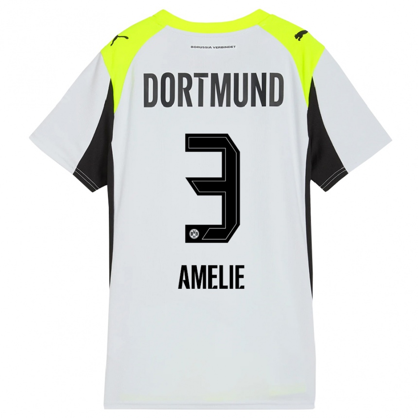 גברים כדורגל אמלי ברגר #3 צהוב פלואורסצנטי הרחק ג'רזי 2025/26