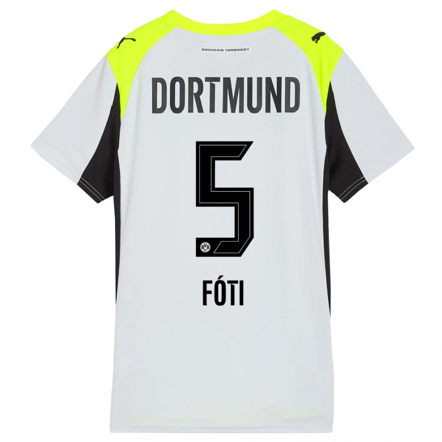 גברים כדורגל אנטוניו פוטי #5 צהוב פלואורסצנטי הרחק ג'רזי 2025/26