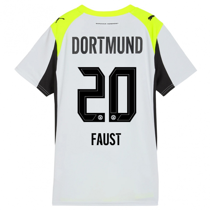 גברים כדורגל Tom Faust #20 צהוב פלואורסצנטי הרחק ג'רזי 2025/26