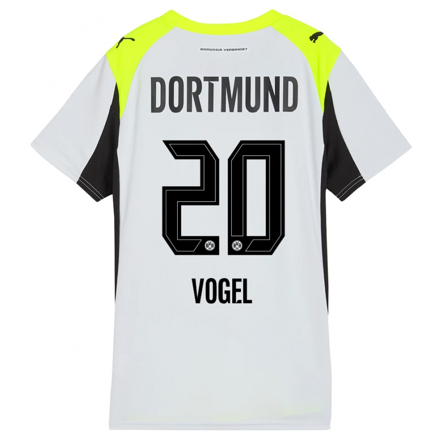 גברים כדורגל Ann-Sophie Vogel #20 צהוב פלואורסצנטי הרחק ג'רזי 2025/26