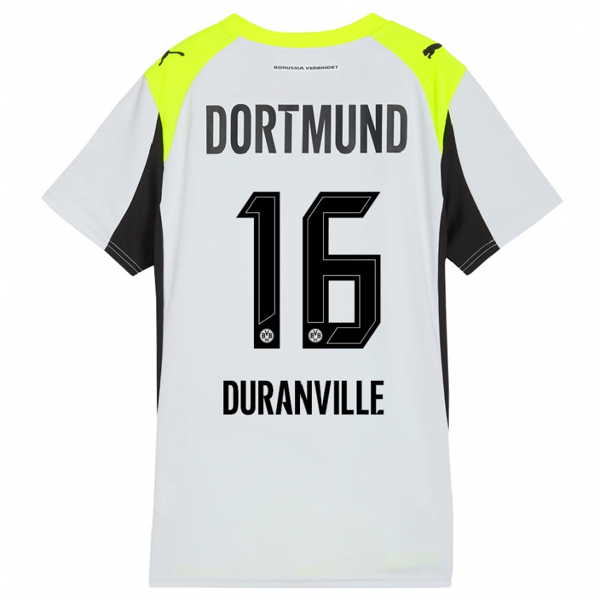 גברים כדורגל ז'וליאן דורנביל #16 צהוב פלואורסצנטי הרחק ג'רזי 2025/26