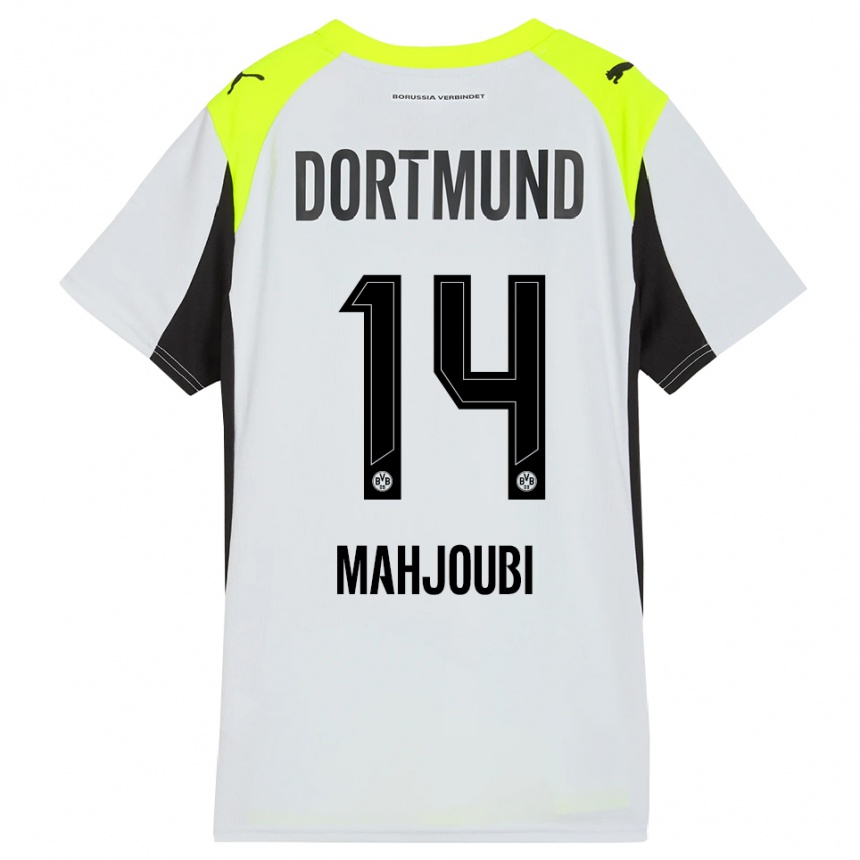 גברים כדורגל אנס מחג'ובי #14 צהוב פלואורסצנטי הרחק ג'רזי 2025/26