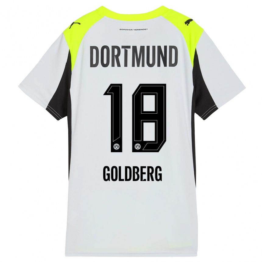 גברים כדורגל Niclas Goldberg #18 צהוב פלואורסצנטי הרחק ג'רזי 2025/26