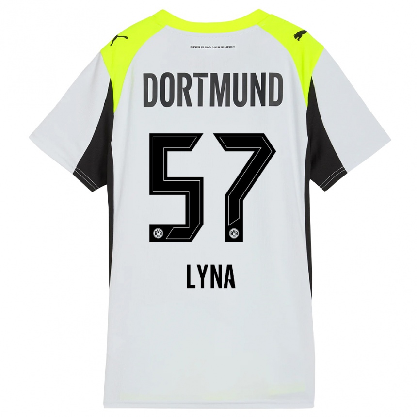 גברים כדורגל שוורץ לינה #57 צהוב פלואורסצנטי הרחק ג'רזי 2025/26