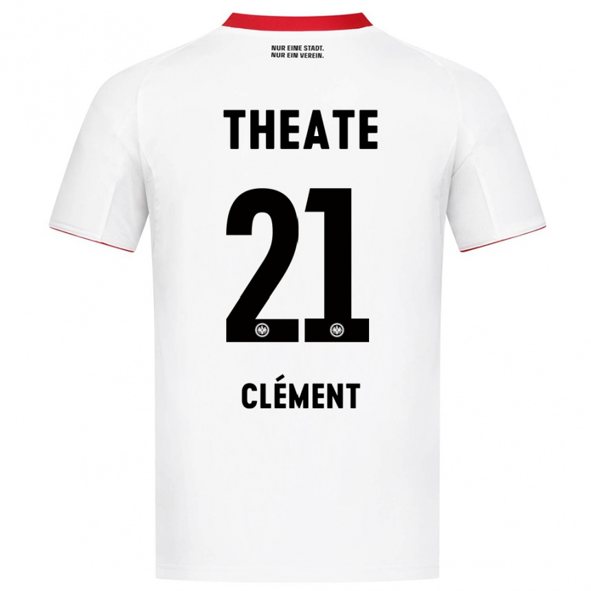 גברים כדורגל Noah Clément #21 לבן אדום הרחק ג'רזי 2025/26