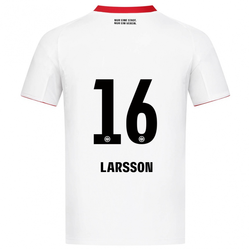 גברים כדורגל הוגו לארסון #16 לבן אדום הרחק ג'רזי 2025/26