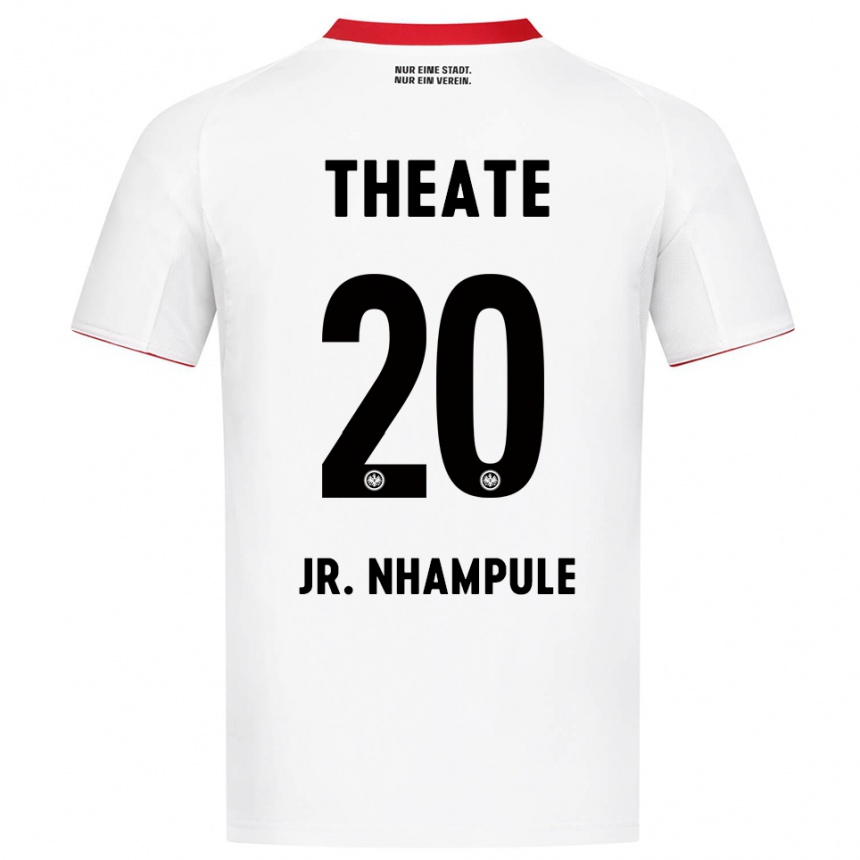גברים כדורגל Antonio Junior Nhampule #20 לבן אדום הרחק ג'רזי 2025/26