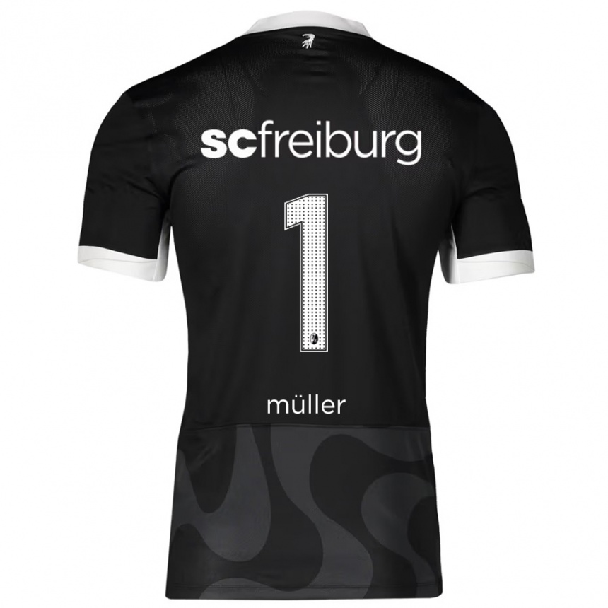 גברים כדורגל Phillip Müller #1 שחור לבן הרחק ג'רזי 2025/26