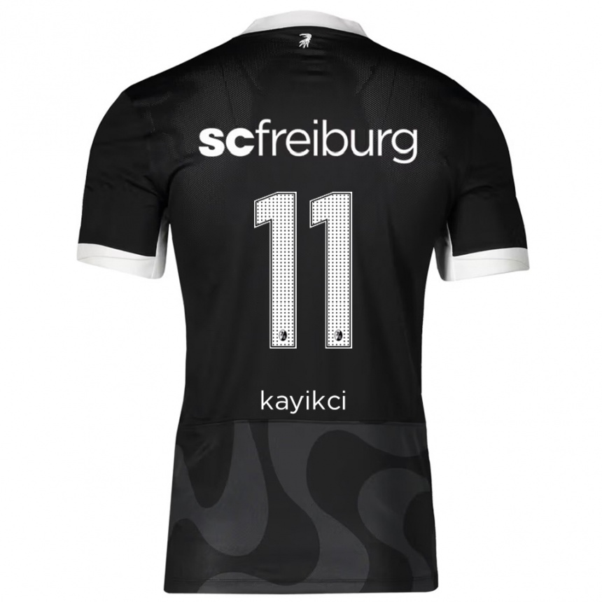 גברים כדורגל Hasret Kayikçi #11 שחור לבן הרחק ג'רזי 2025/26