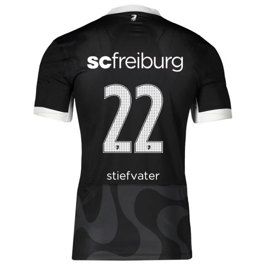 גברים כדורגל Max Stiefvater #22 שחור לבן הרחק ג'רזי 2025/26