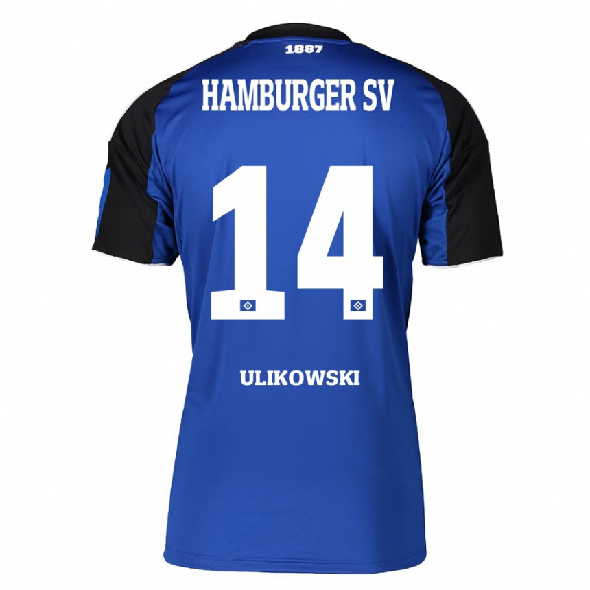 גברים כדורגל Felix Ulikowski #14 כחול שחור הרחק ג'רזי 2025/26